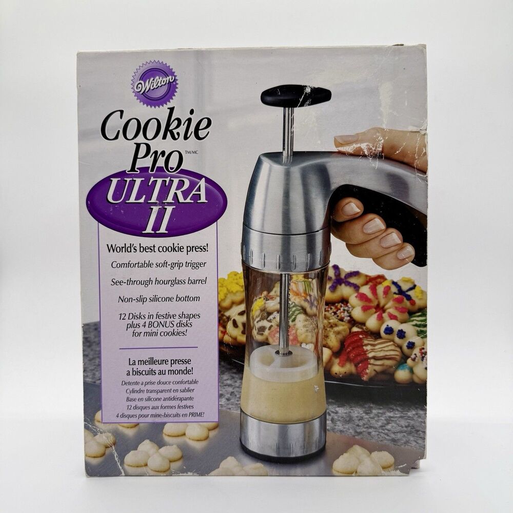 WILTON Cookie Pro Ultra II Cookie Press with 16 Disk Complete 2006 NEW - READ